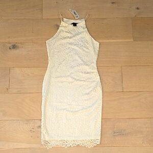 Aqua White Lace Dress - Size Medium (Bloomingdales)